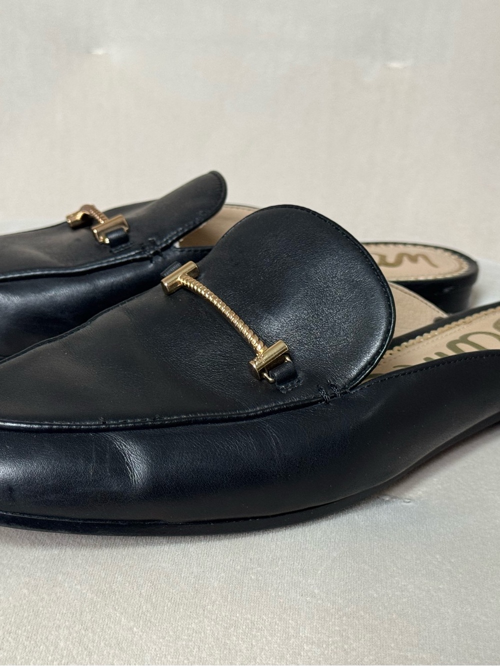Sam Edelman Black Leather Mules Size 7.5 Great Condition - Picture 6 of 8